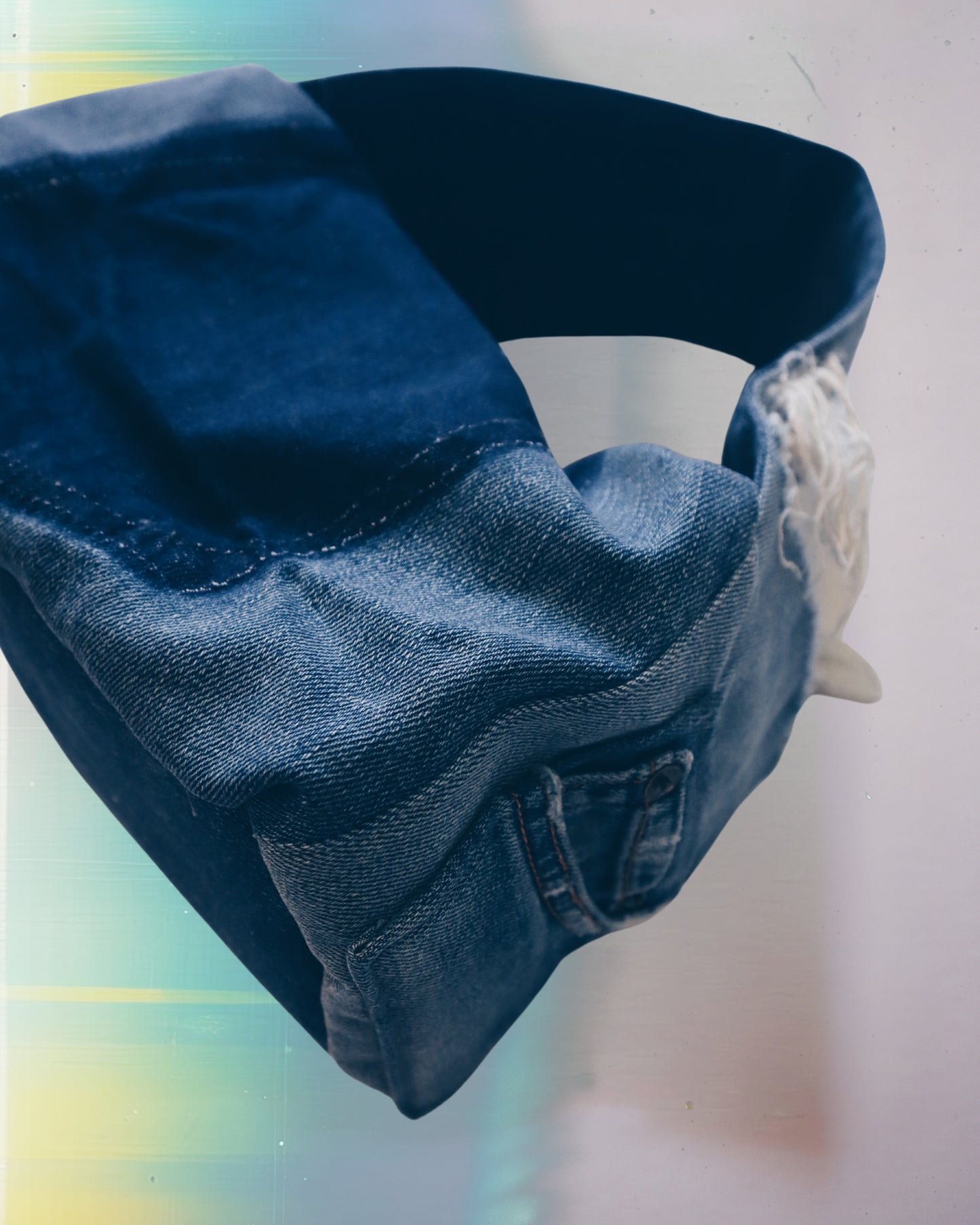 Midnight Distressed Dumpling Bag