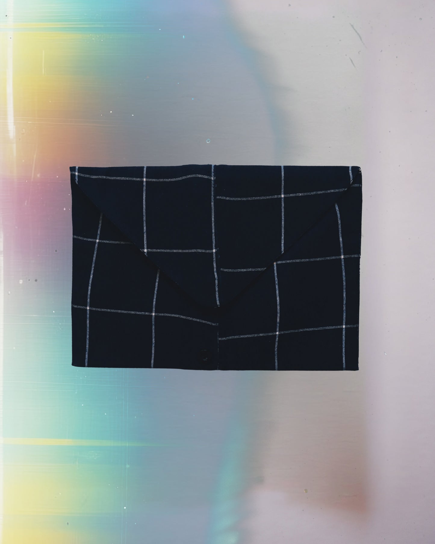 Blue Checkered Envelope Bag