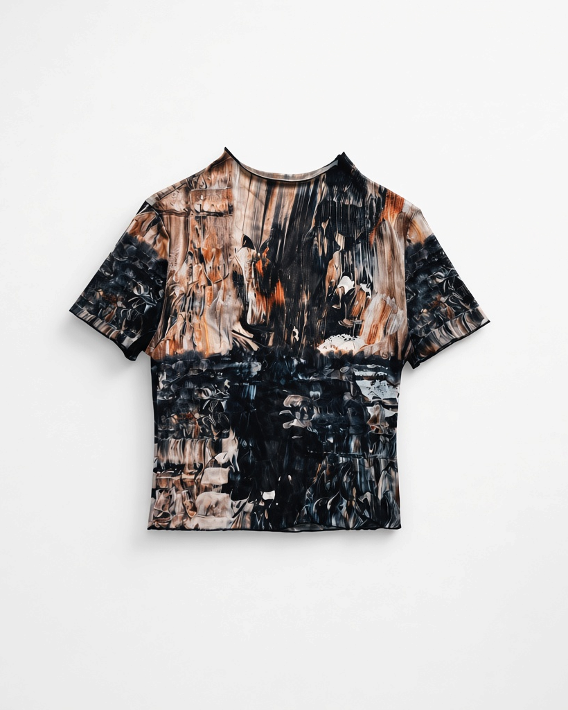 Marble Mesh Crop