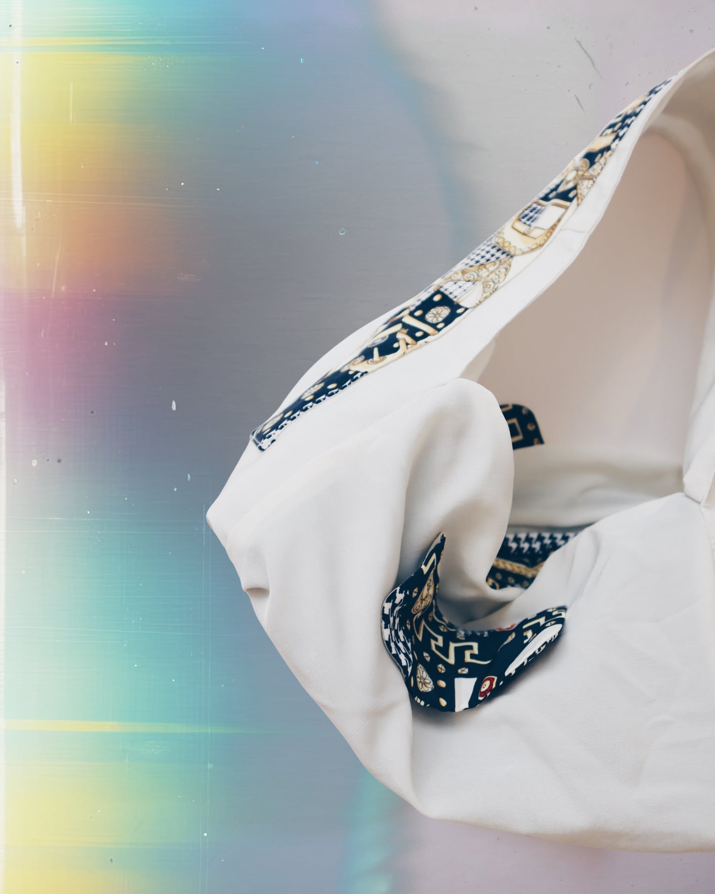 White Tectonic Dumpling Bag