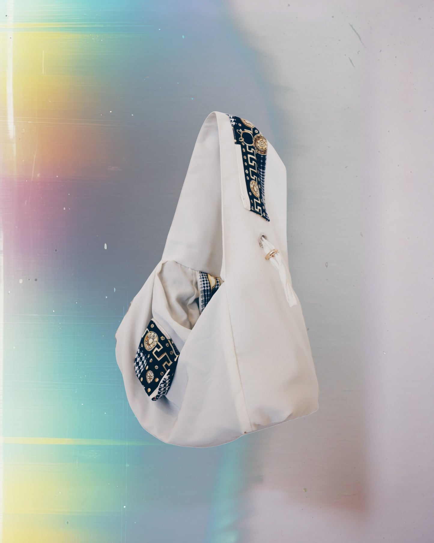 White Tectonic Dumpling Bag