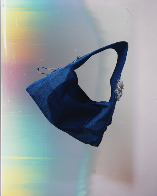 Midnight Distressed Dumpling Bag