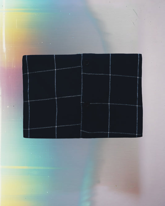 Blue Checkered Envelope Bag