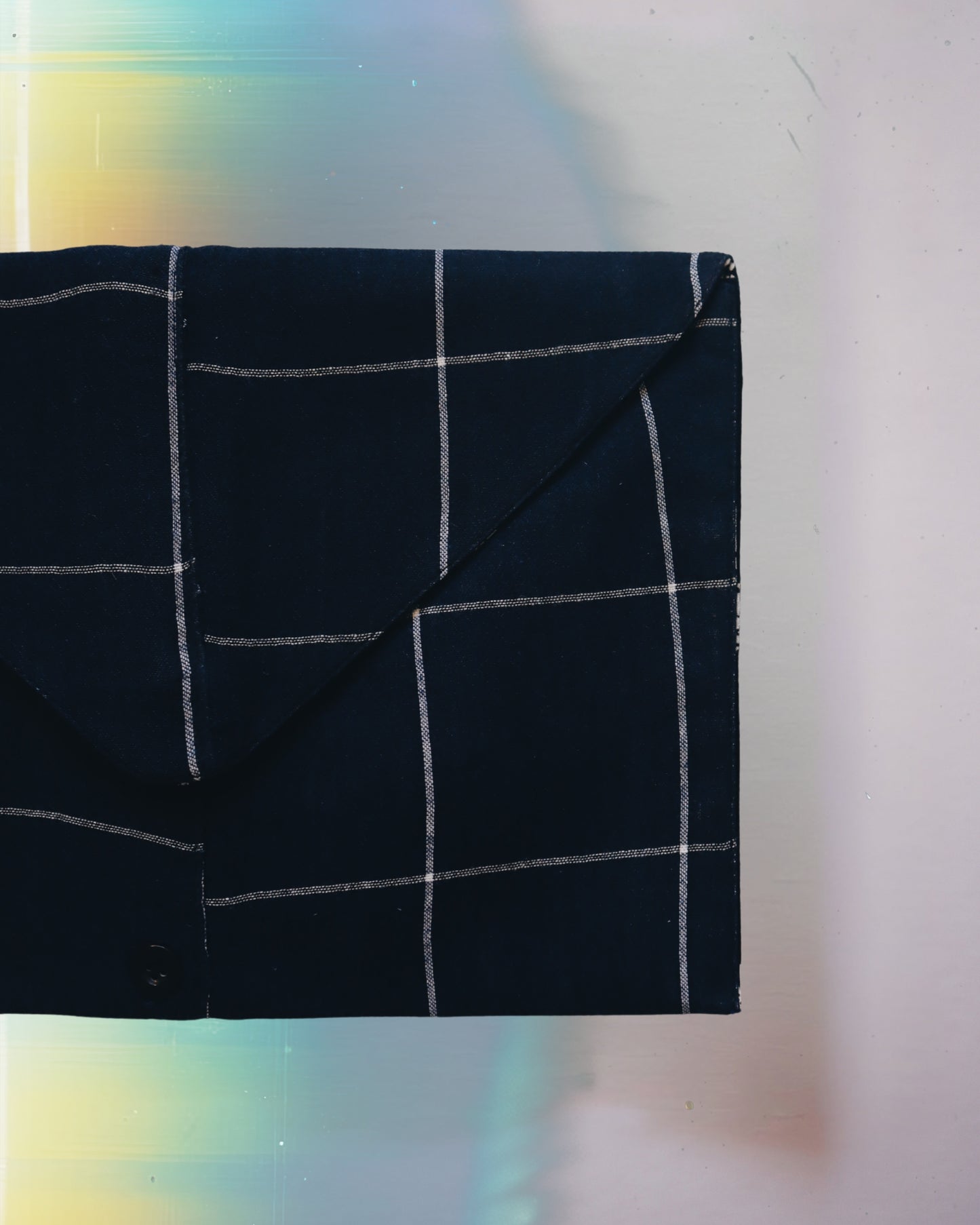 Blue Checkered Envelope Bag