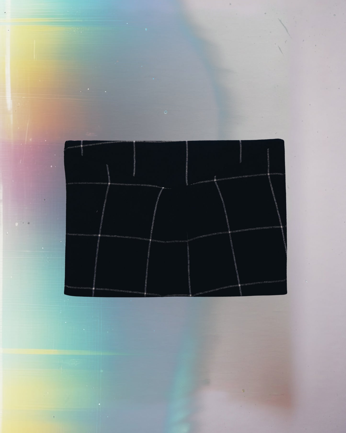 Blue Checkered Envelope Bag