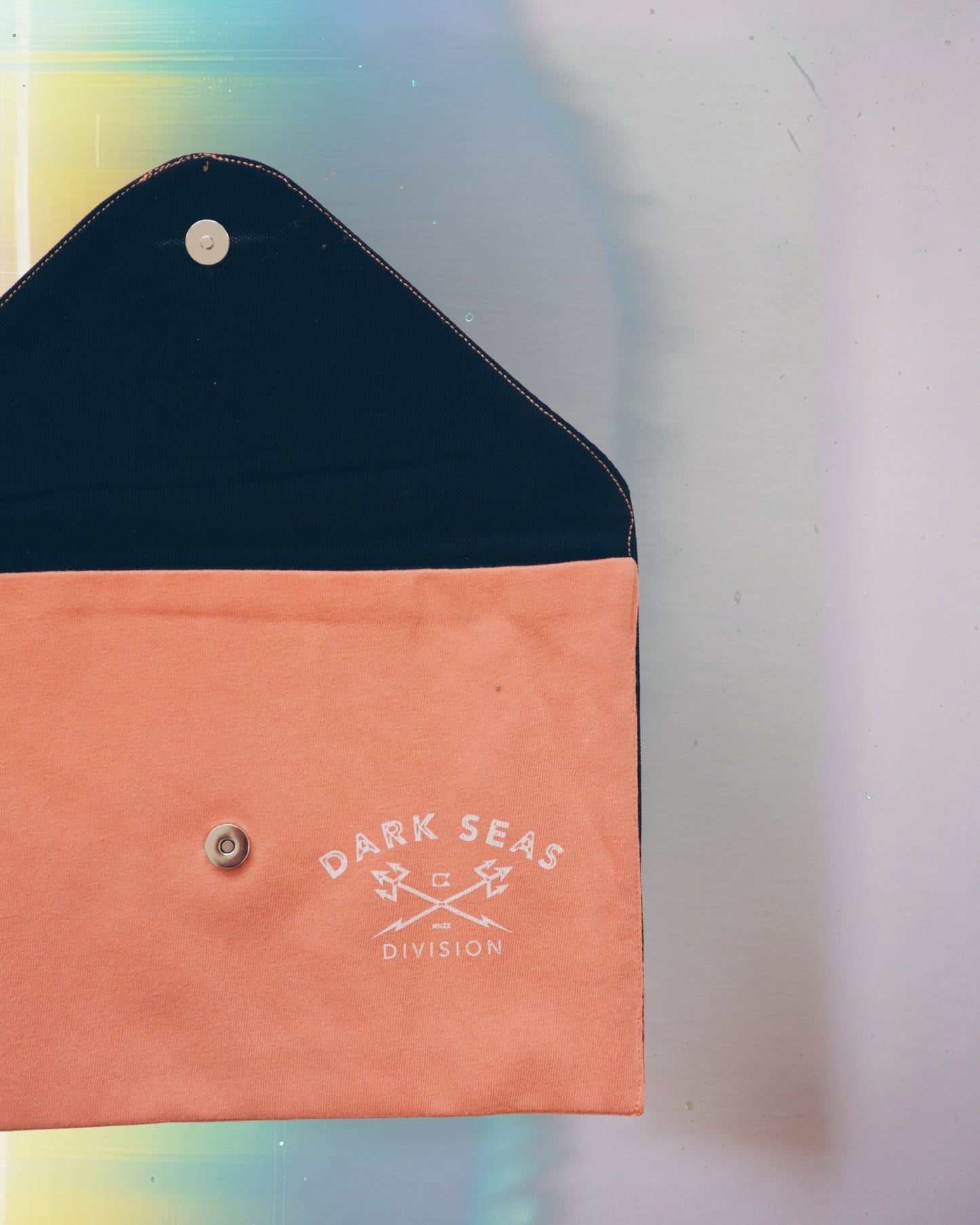 Peach Division Envelope Clutch