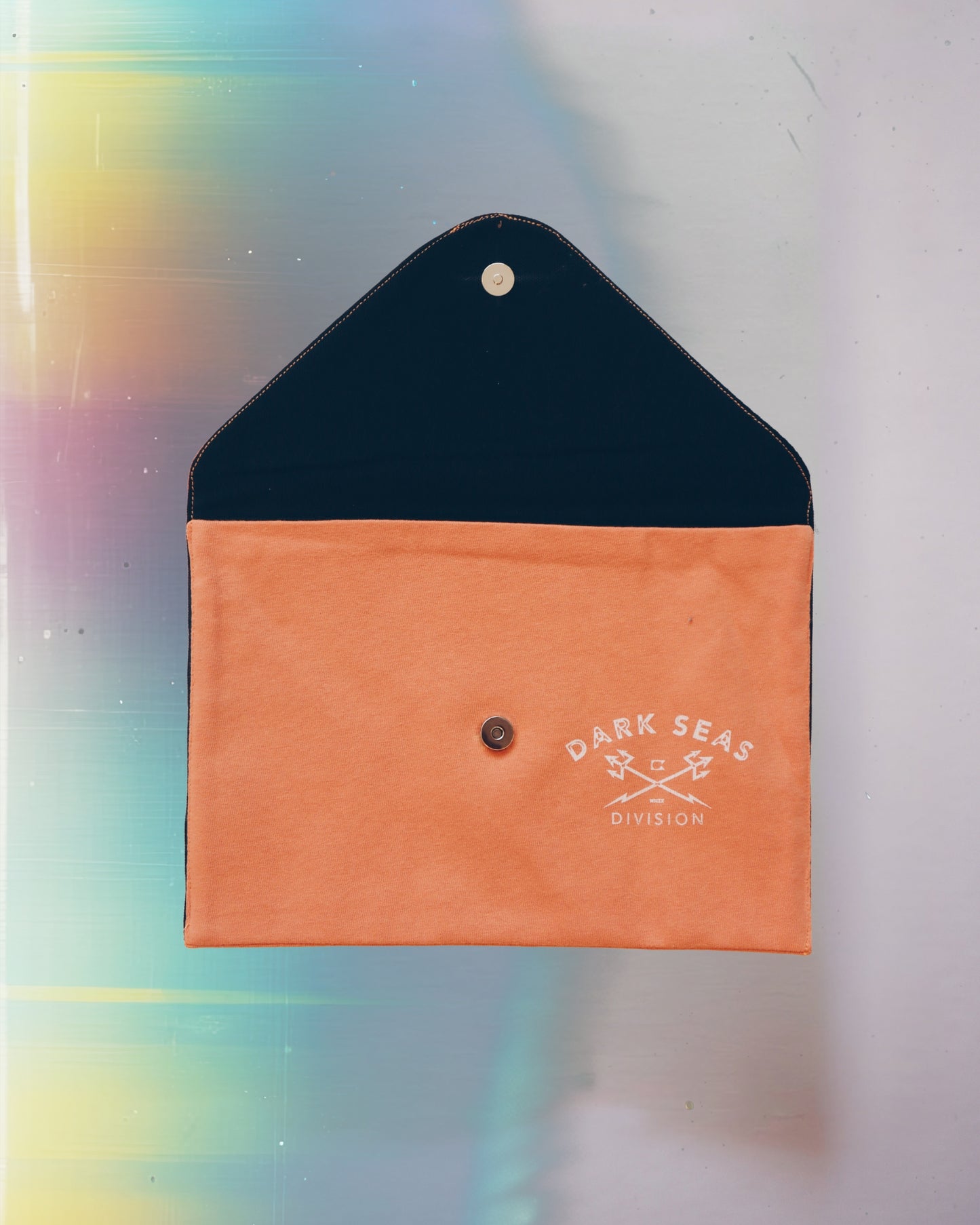 Peach Division Envelope Clutch