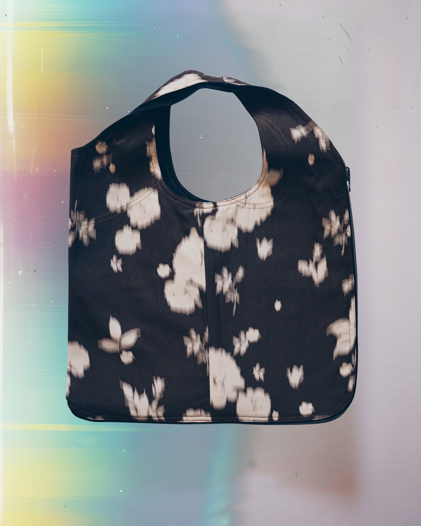 Moody Denim Floral Vest Bag