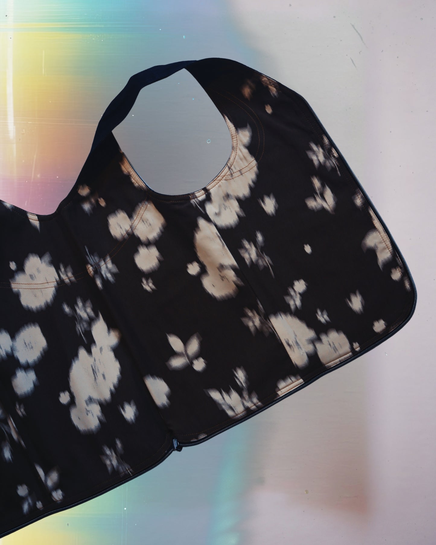 Moody Denim Floral Vest Bag