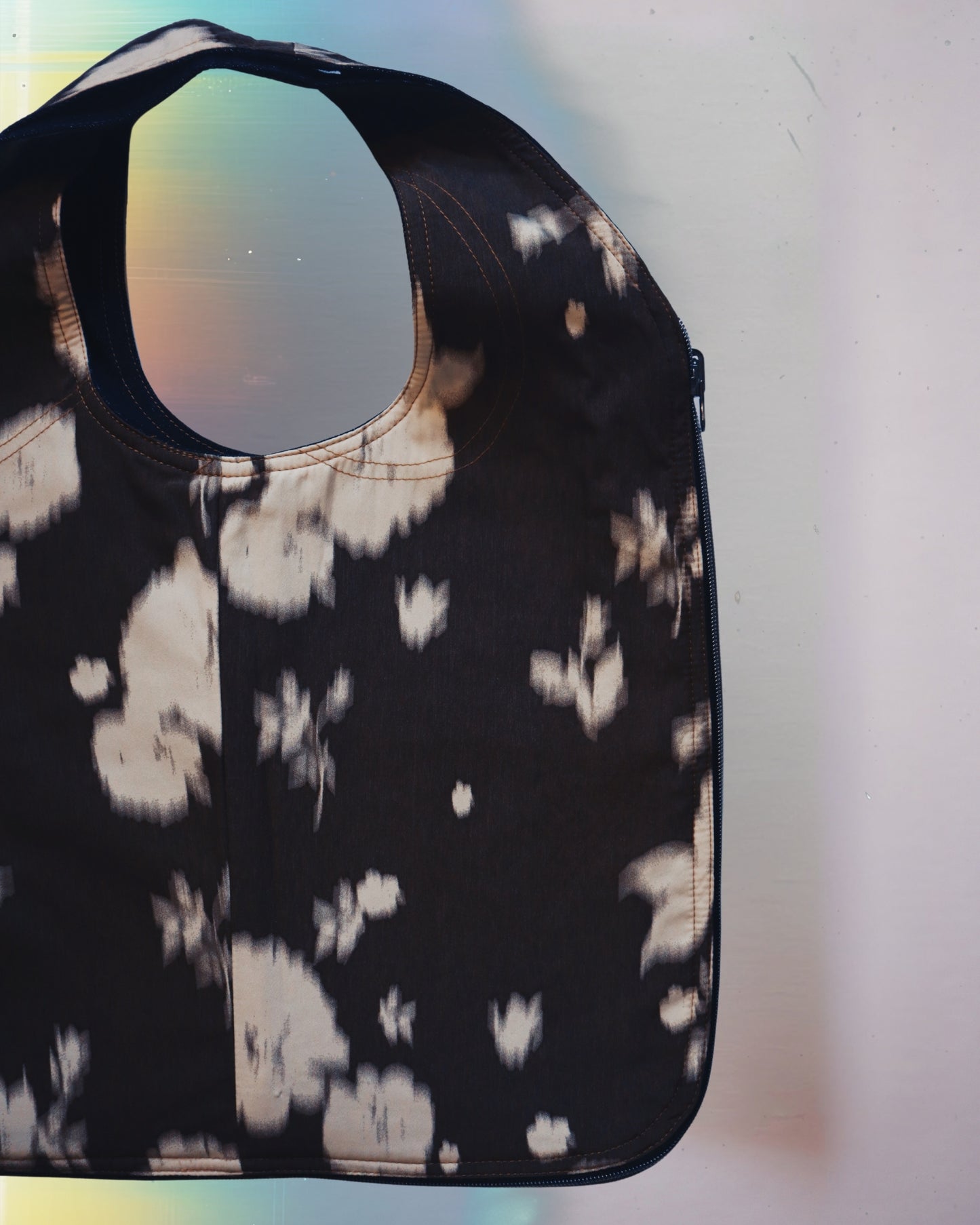 Moody Denim Floral Vest Bag