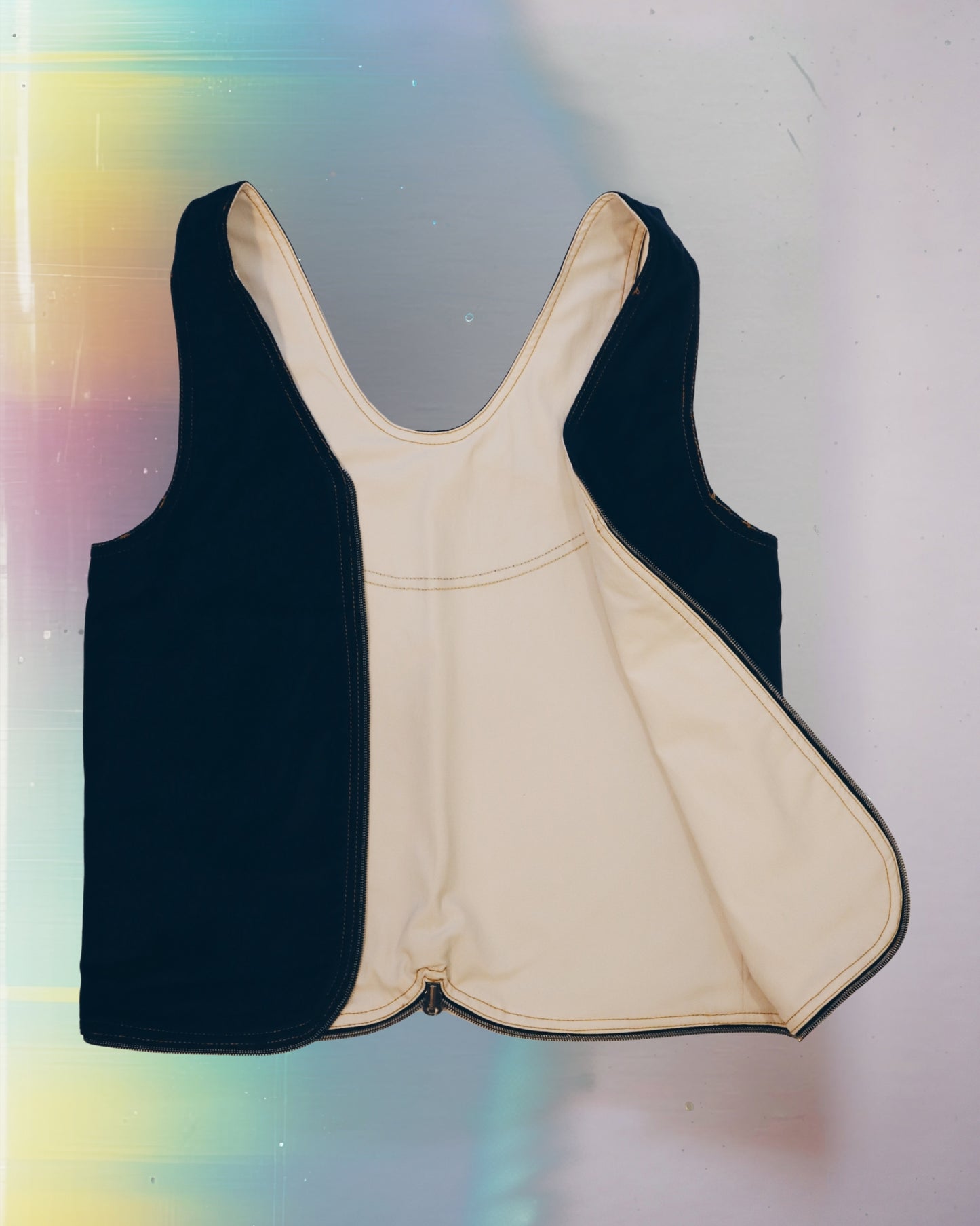 White Steel Vest Bag