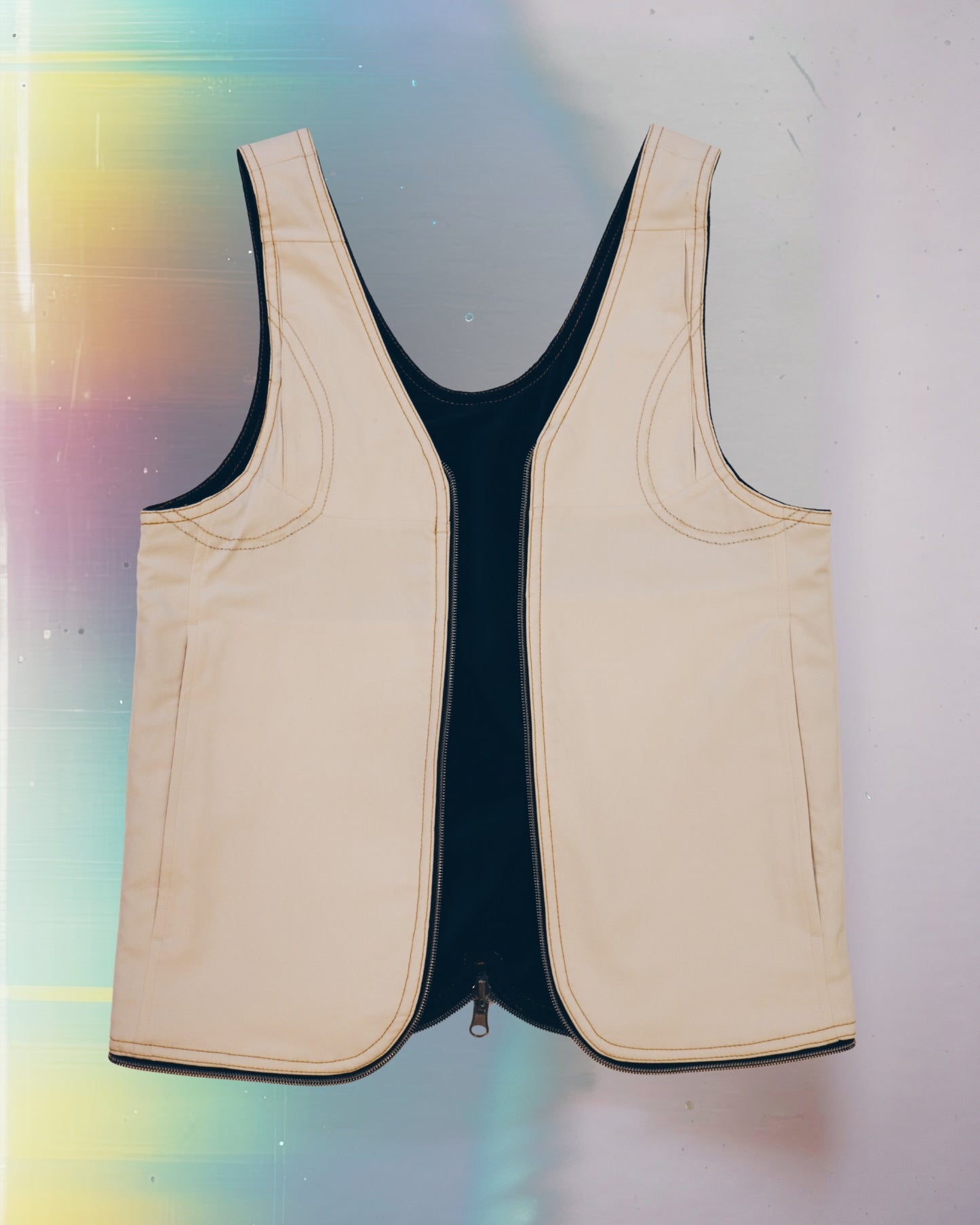 White Steel Vest Bag