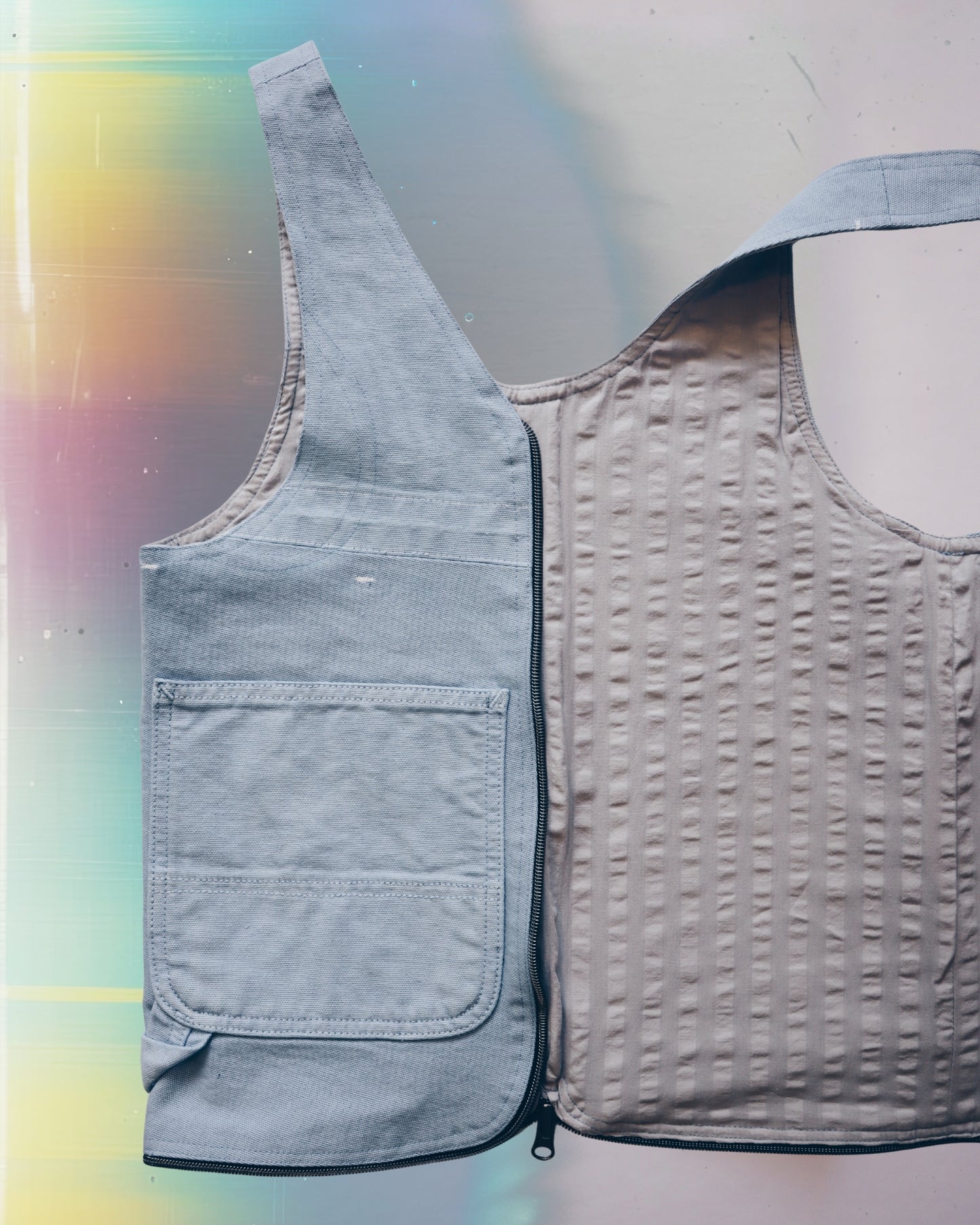 Baby Blue Vest Bag
