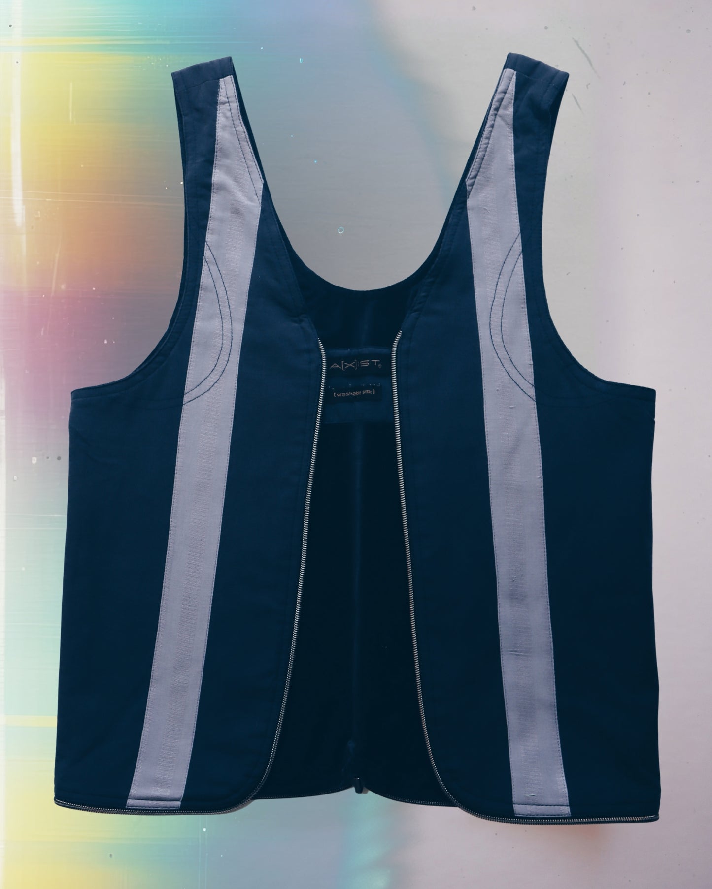 Blue Stripe Vest Bag