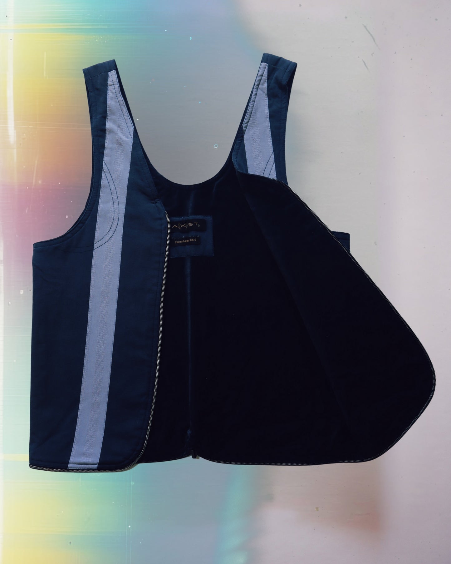 Blue Stripe Vest Bag