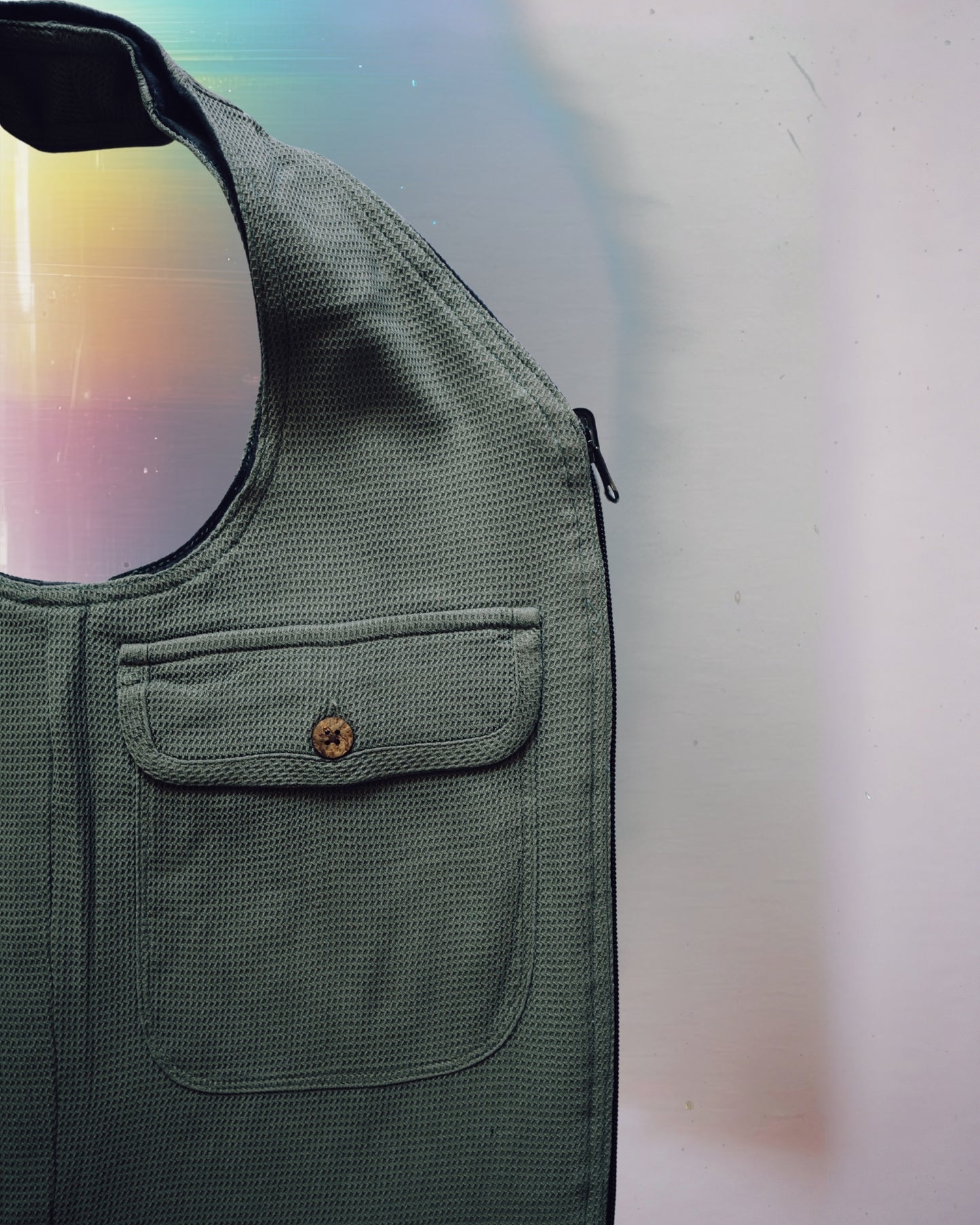 Olive Vest Bag