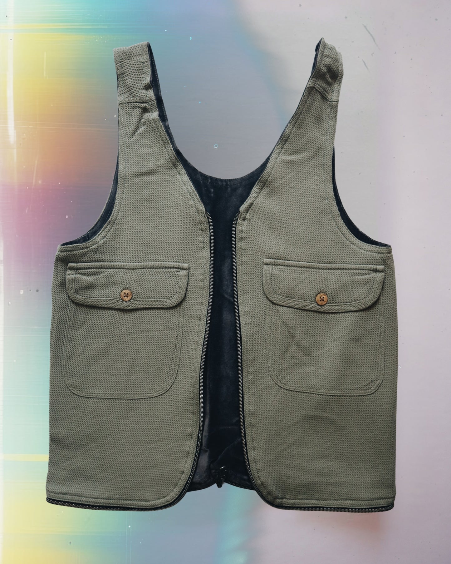 Olive Vest Bag