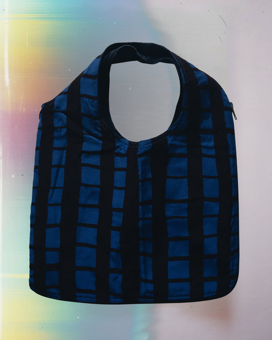 Grid Blue Vest Bag