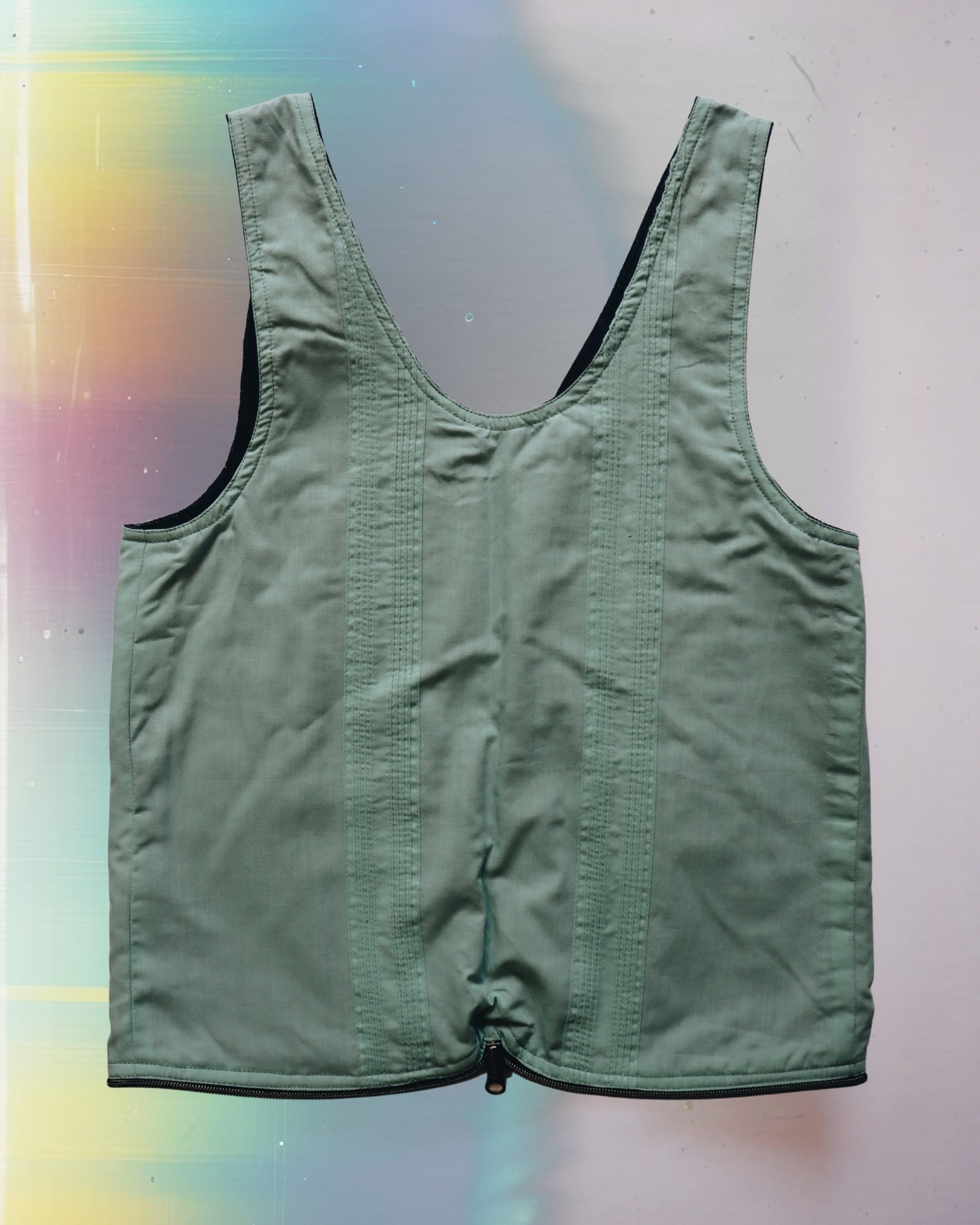 Green Floral Vest Bag