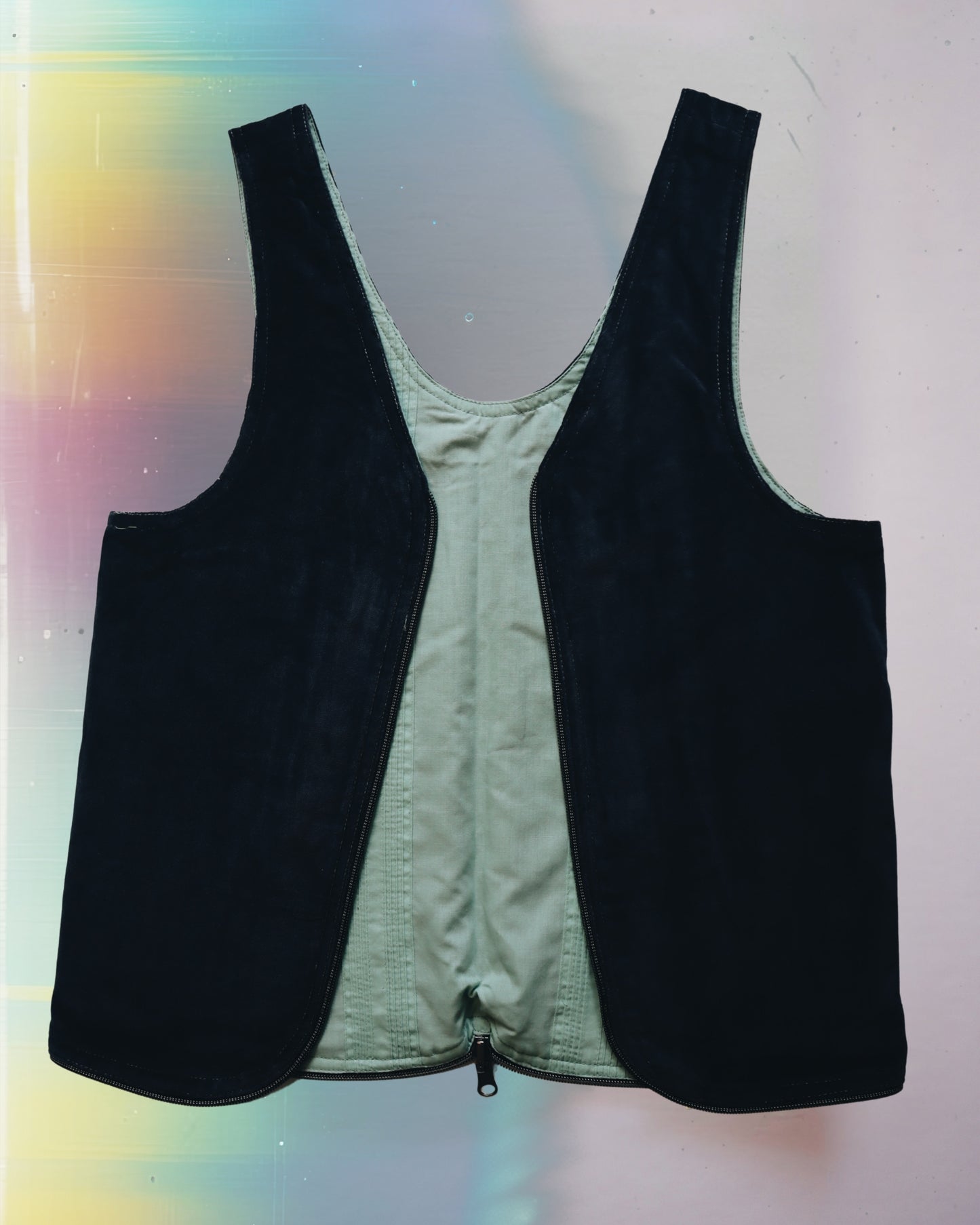 Green Floral Vest Bag