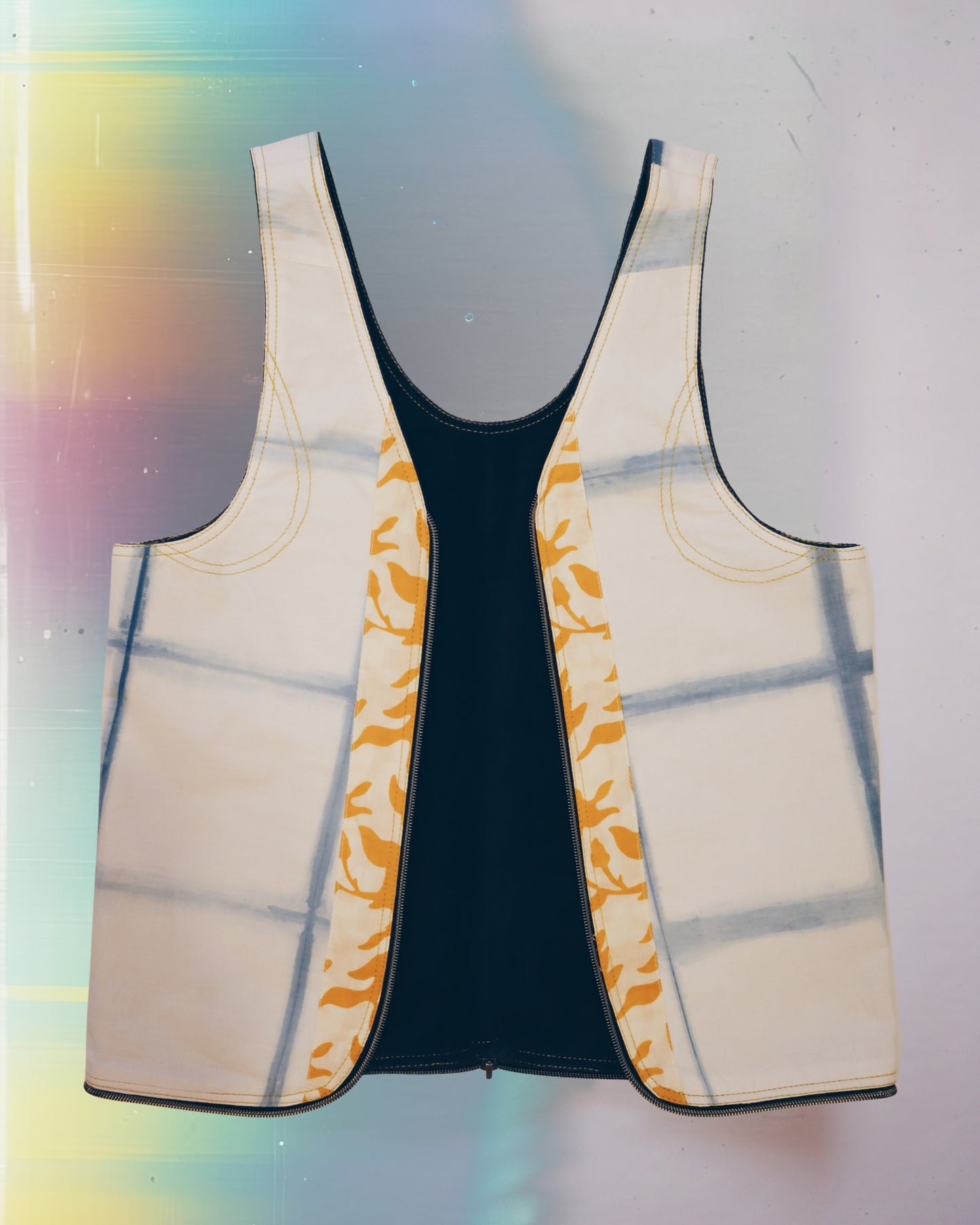 Blue Yellow Vest Bag