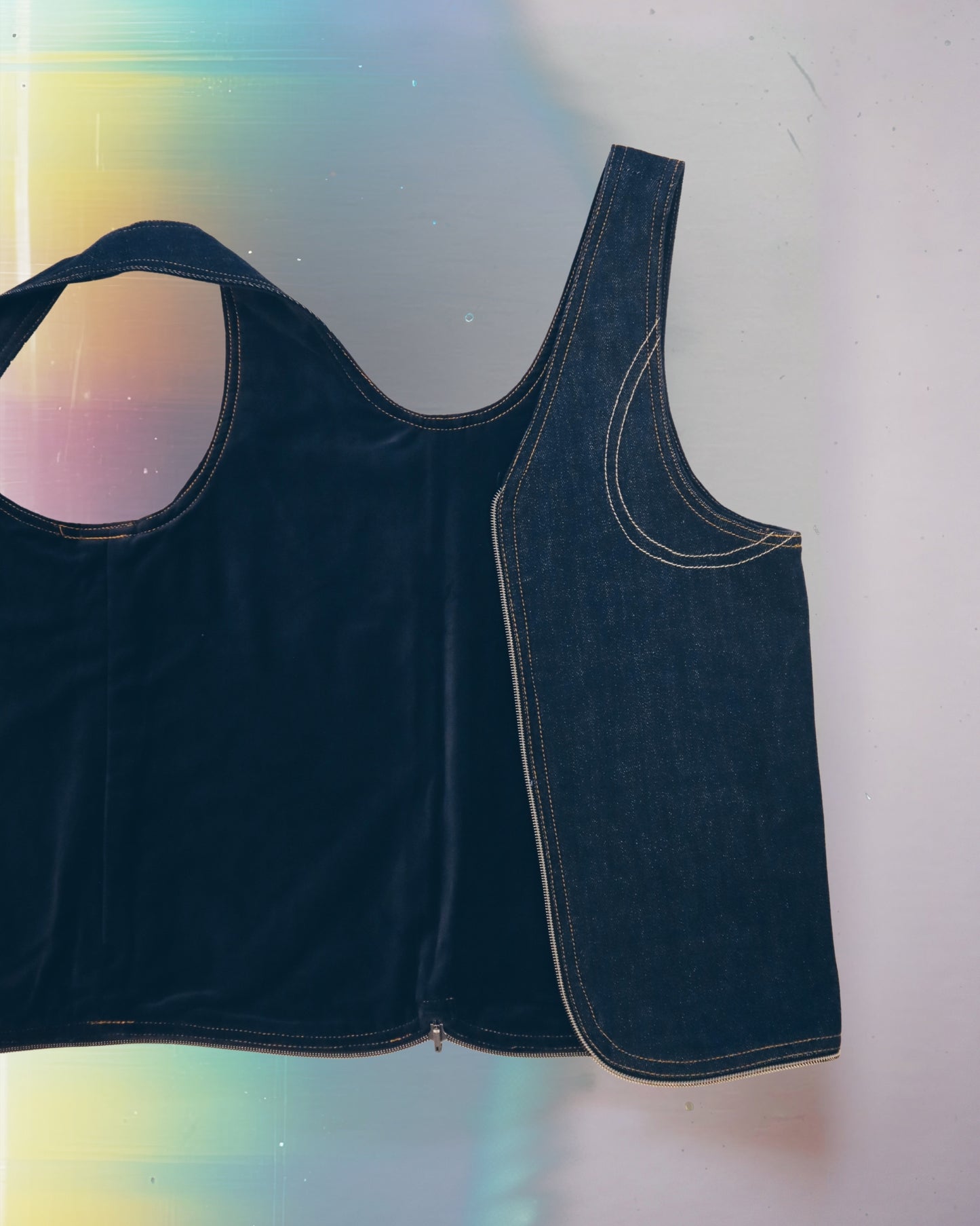 Blackout Denim Vest Bag