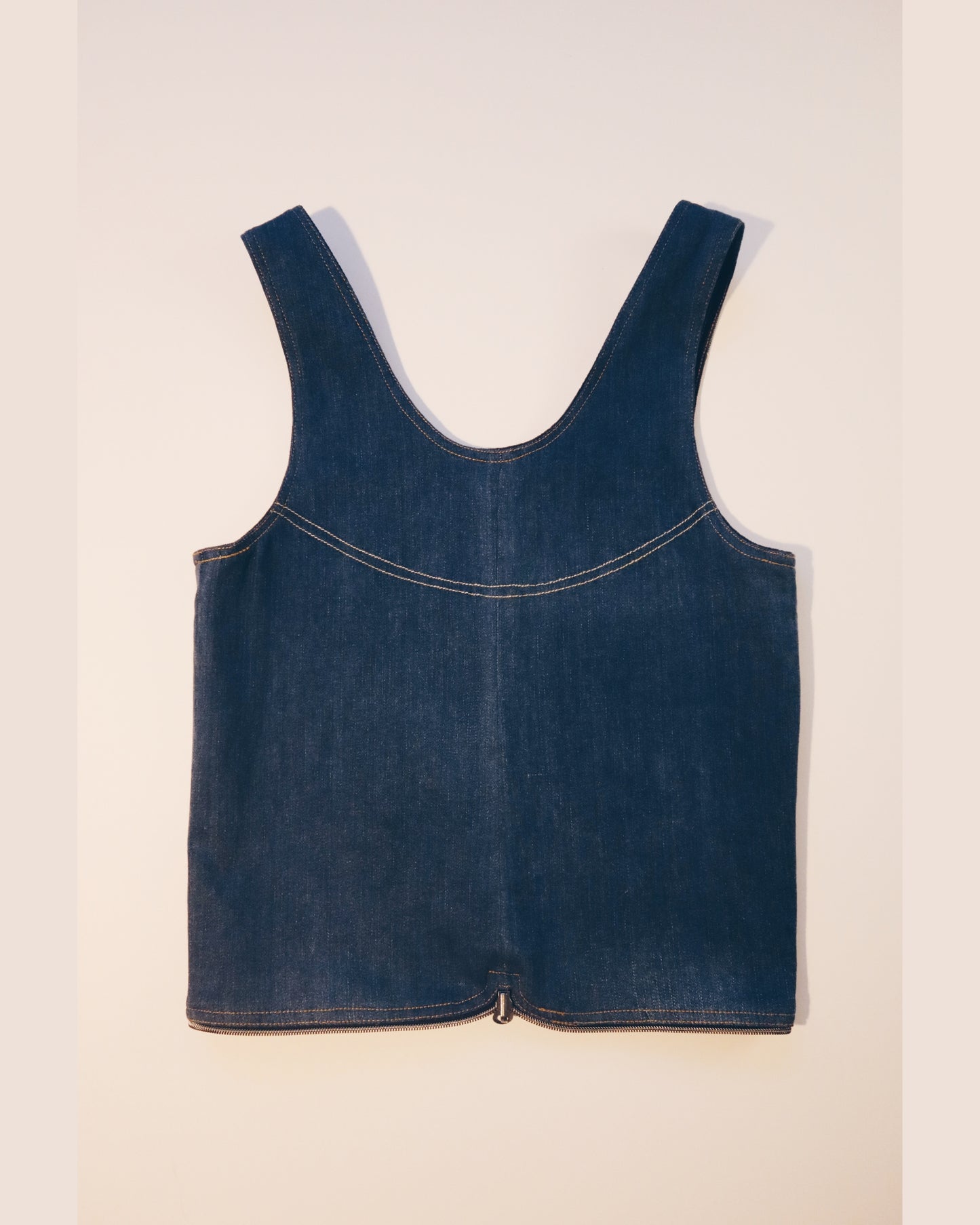 Medium Wash Denim Vest Bag