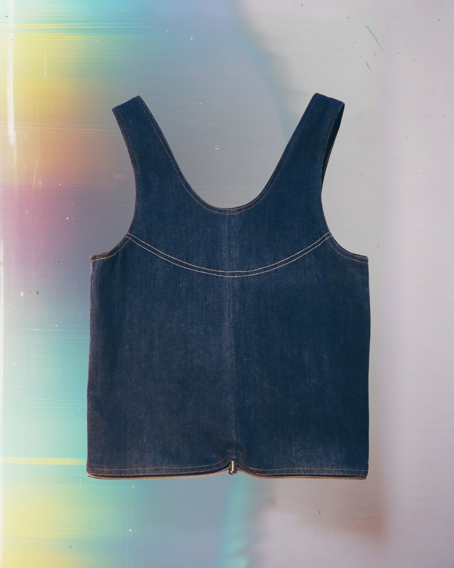 Medium Wash Denim Vest Bag