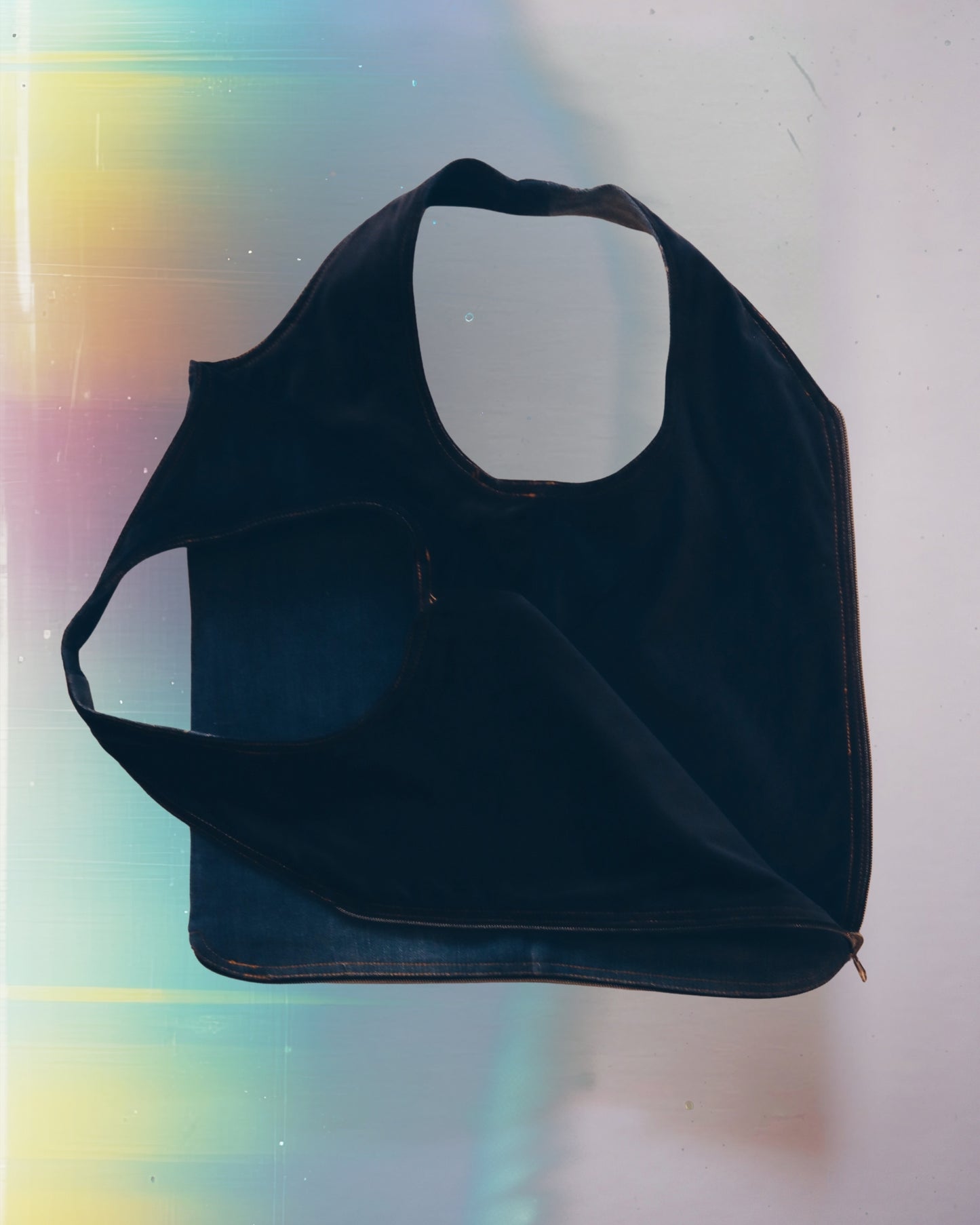 Medium Wash Denim Vest Bag