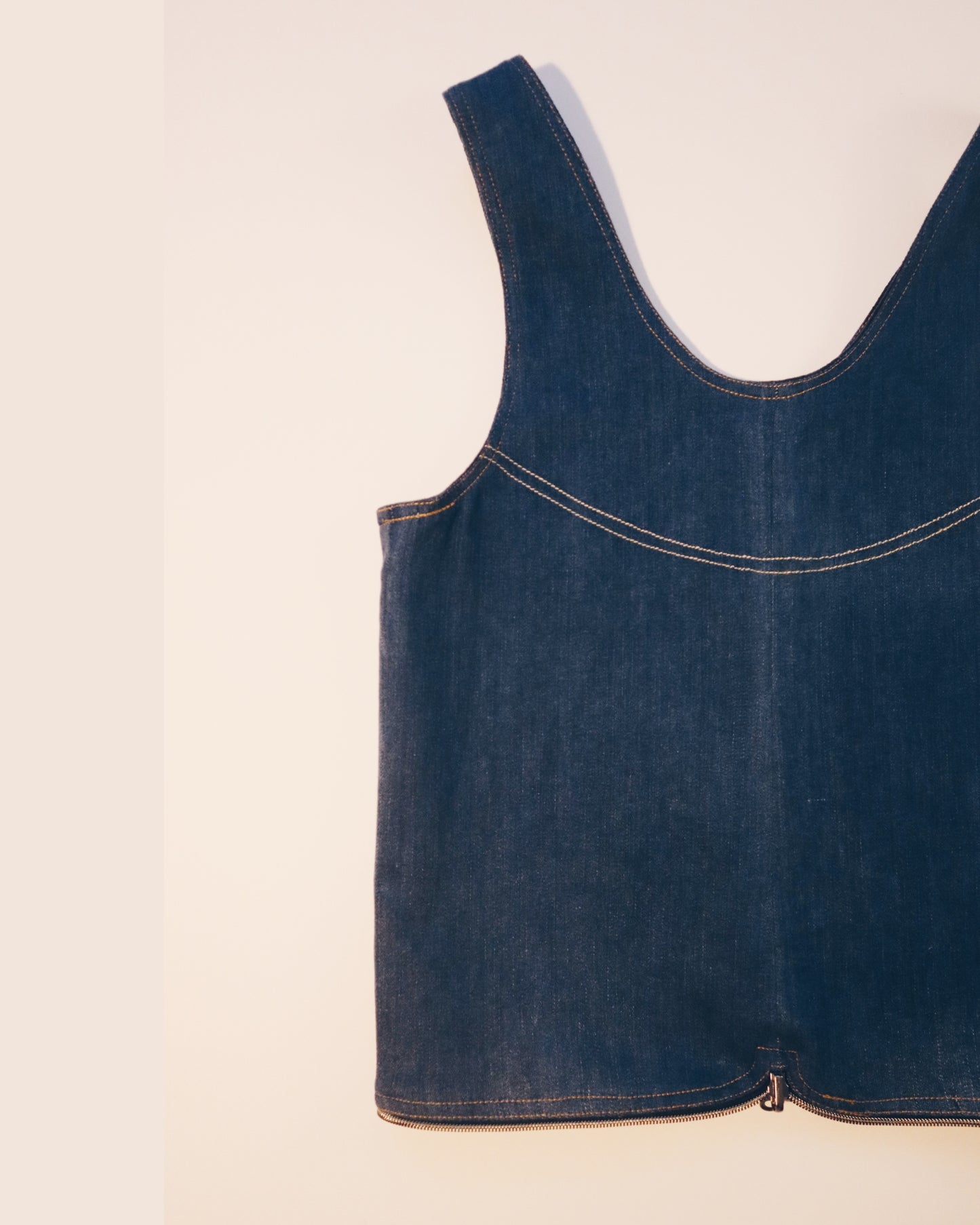 Medium Wash Denim Vest Bag