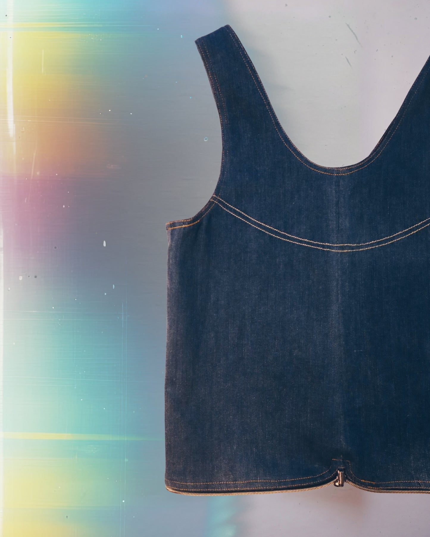 Medium Wash Denim Vest Bag