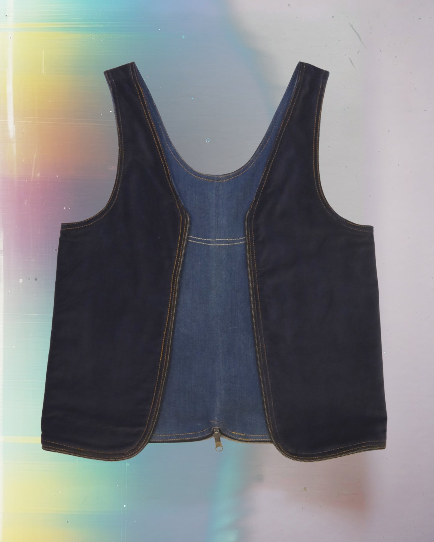 Medium Wash Denim Vest Bag
