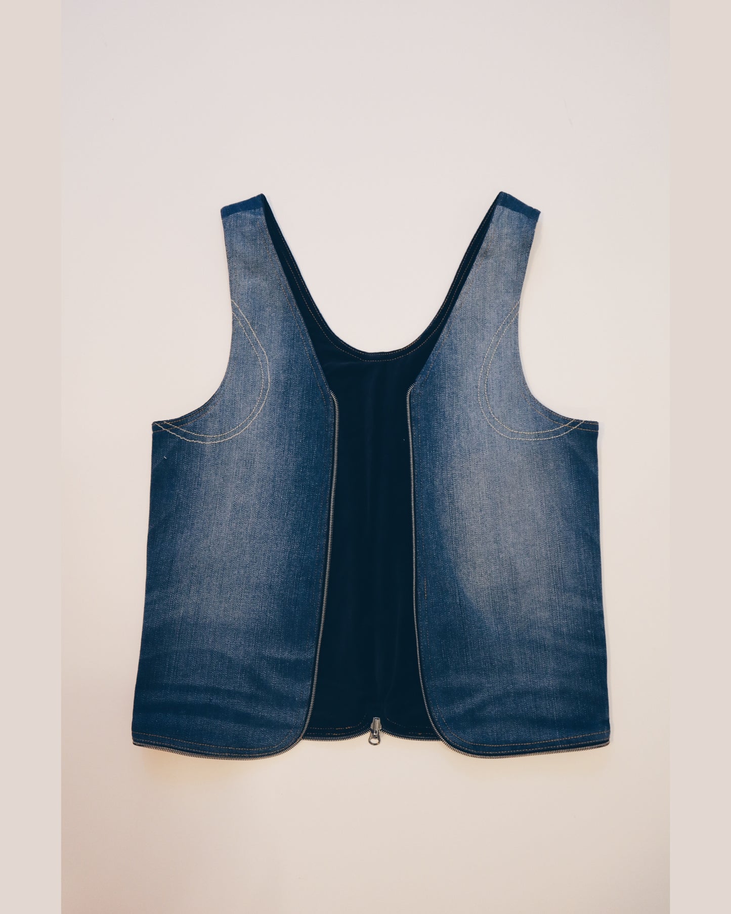 Medium Wash Denim Vest Bag