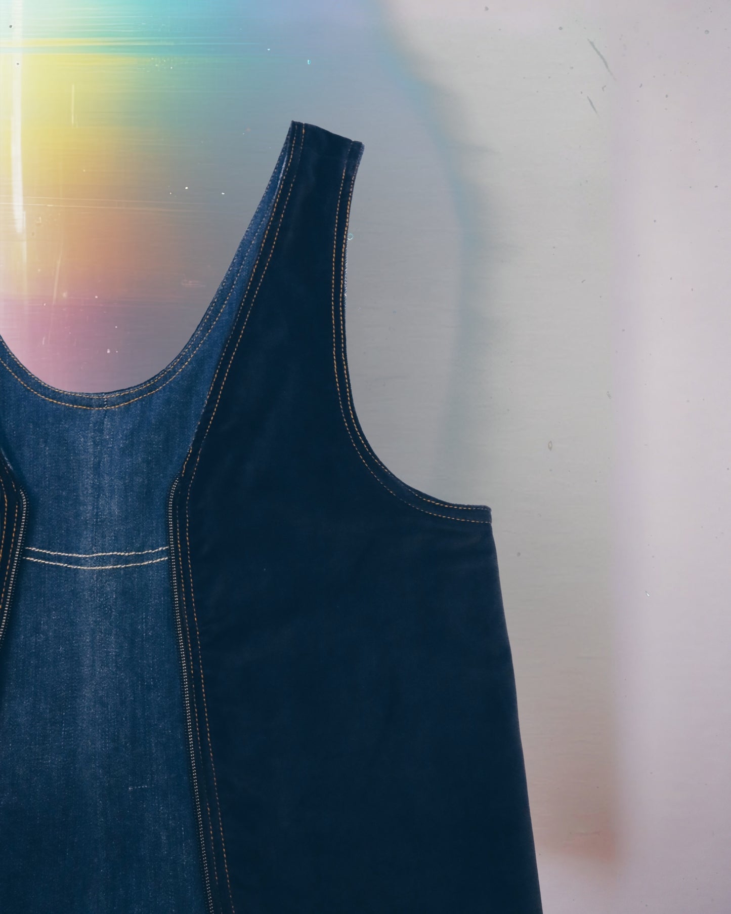 Medium Wash Denim Vest Bag