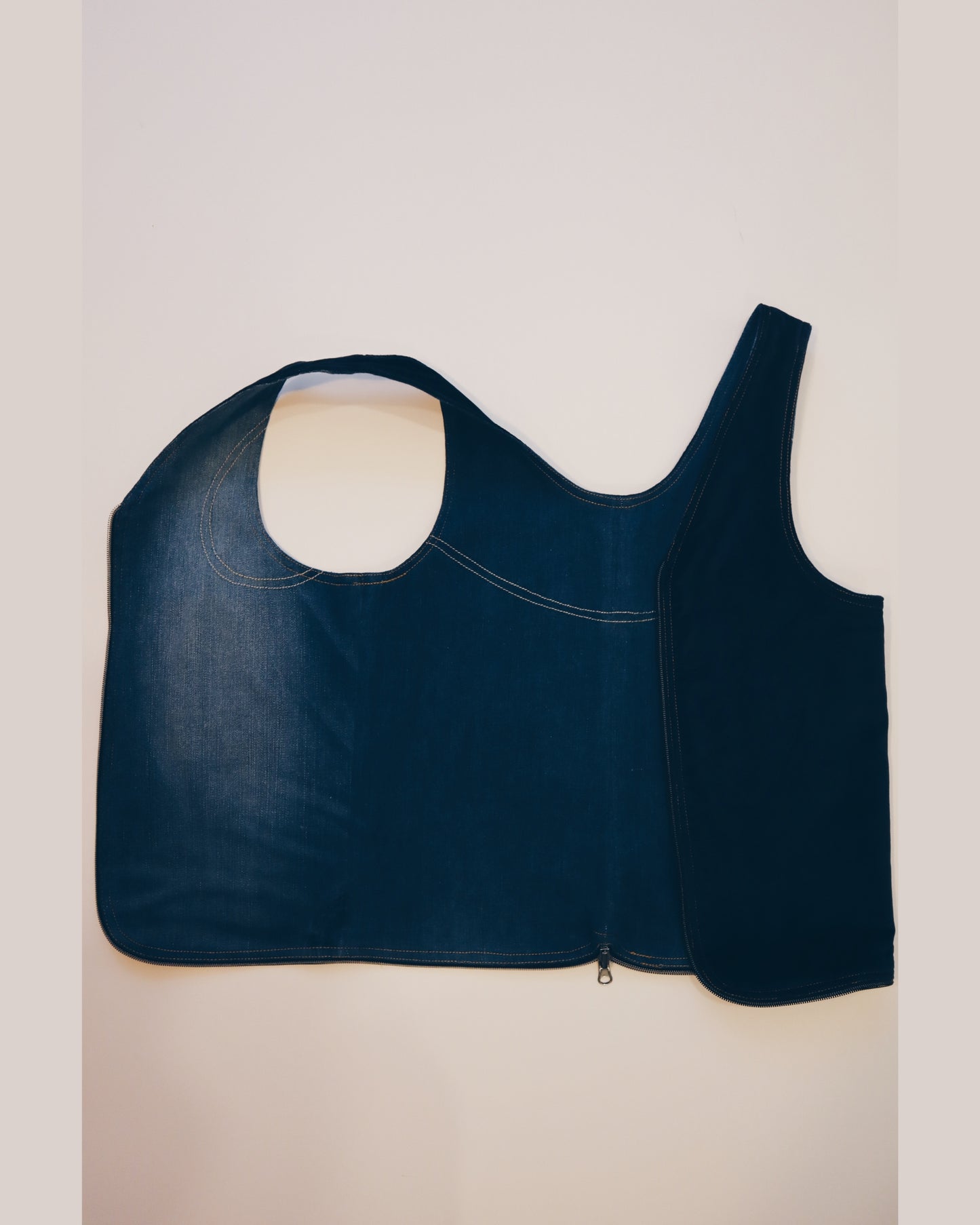 Medium Wash Denim Vest Bag