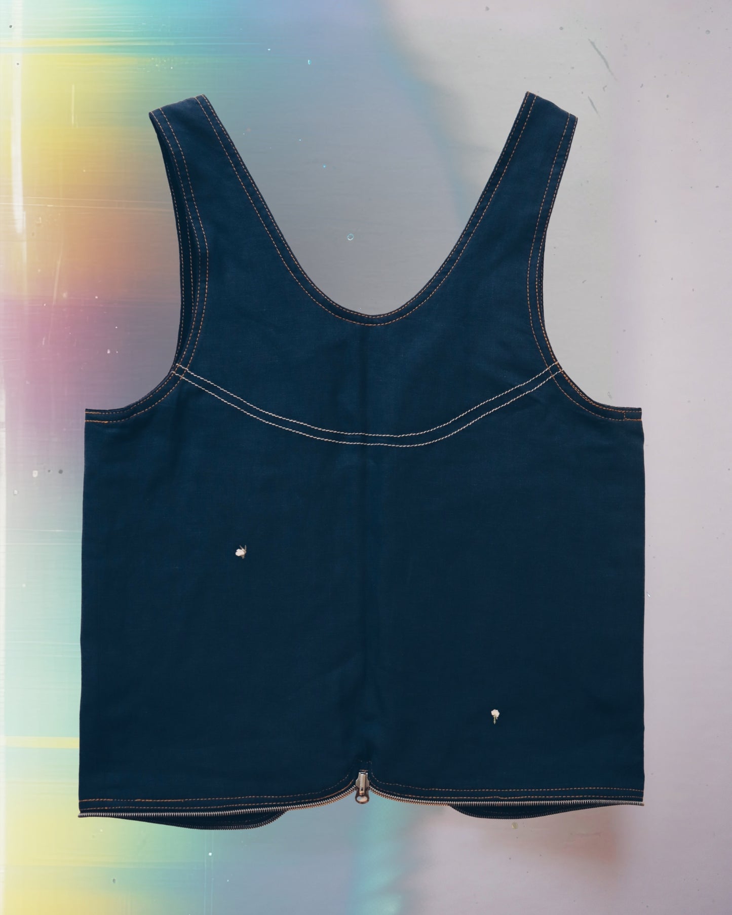 Blue Flower Vest Bag