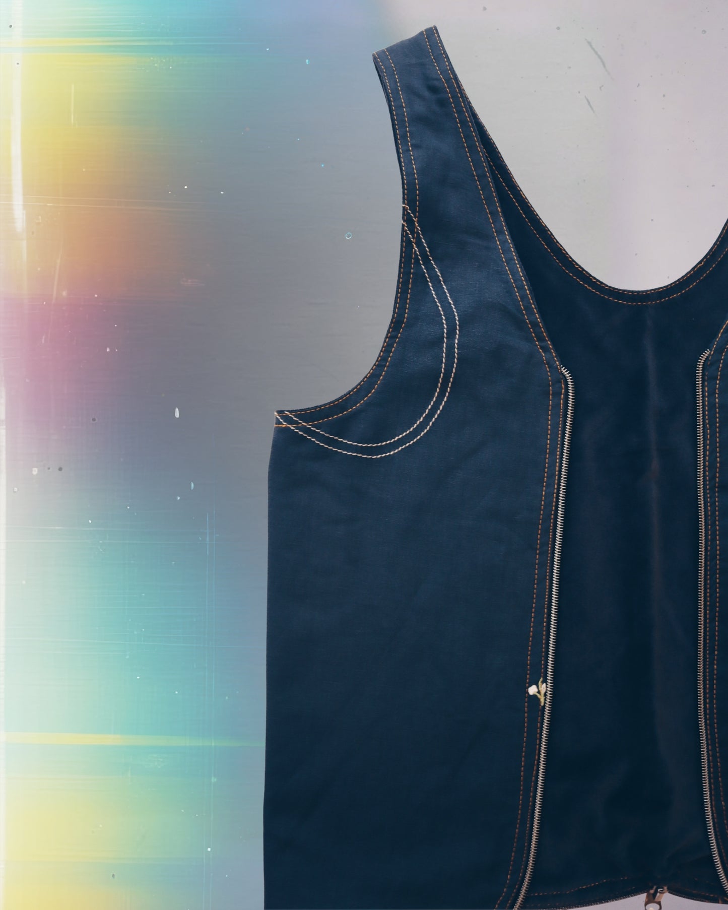 Blue Flower Vest Bag