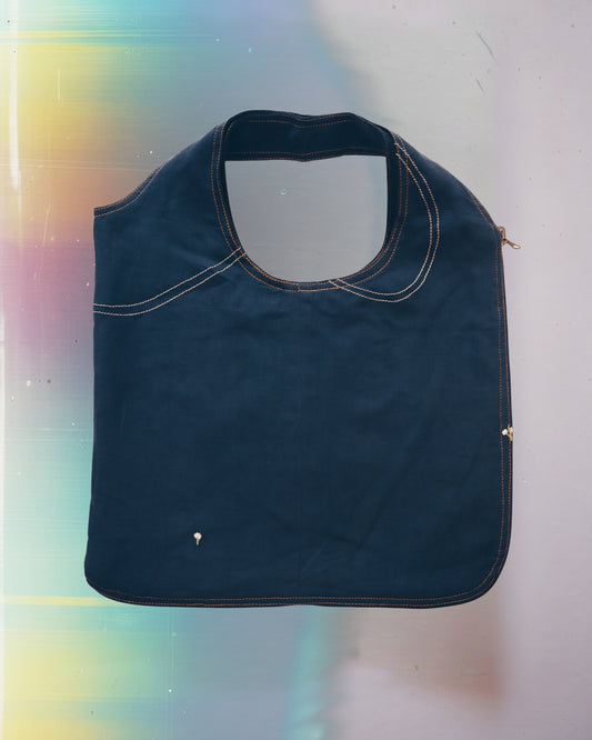 Blue Flower Vest Bag