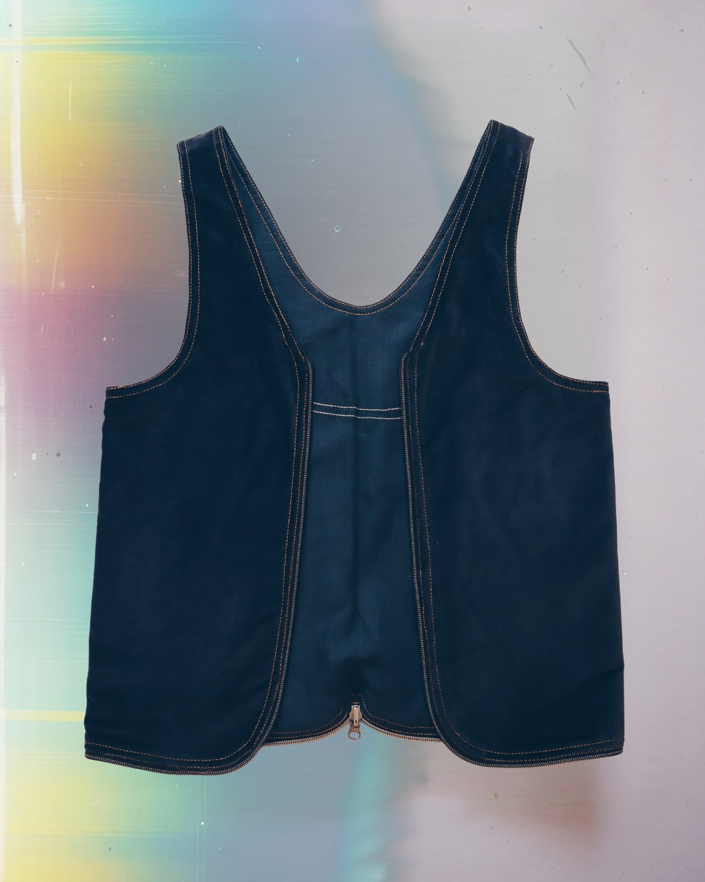 Blue Flower Vest Bag