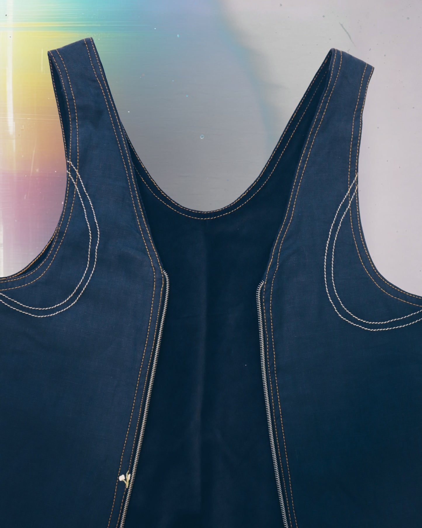 Blue Flower Vest Bag