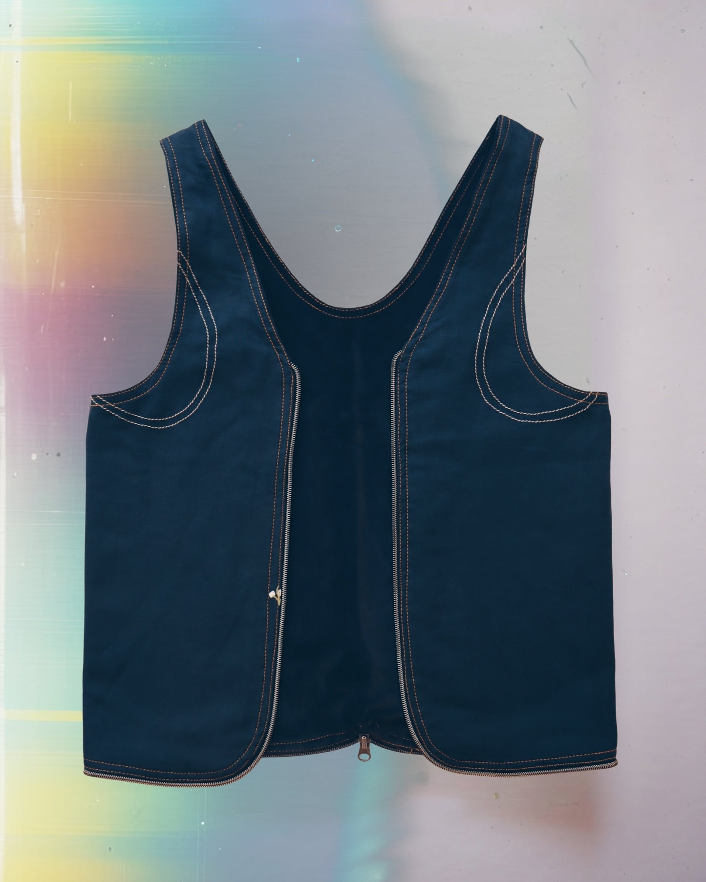 Blue Flower Vest Bag