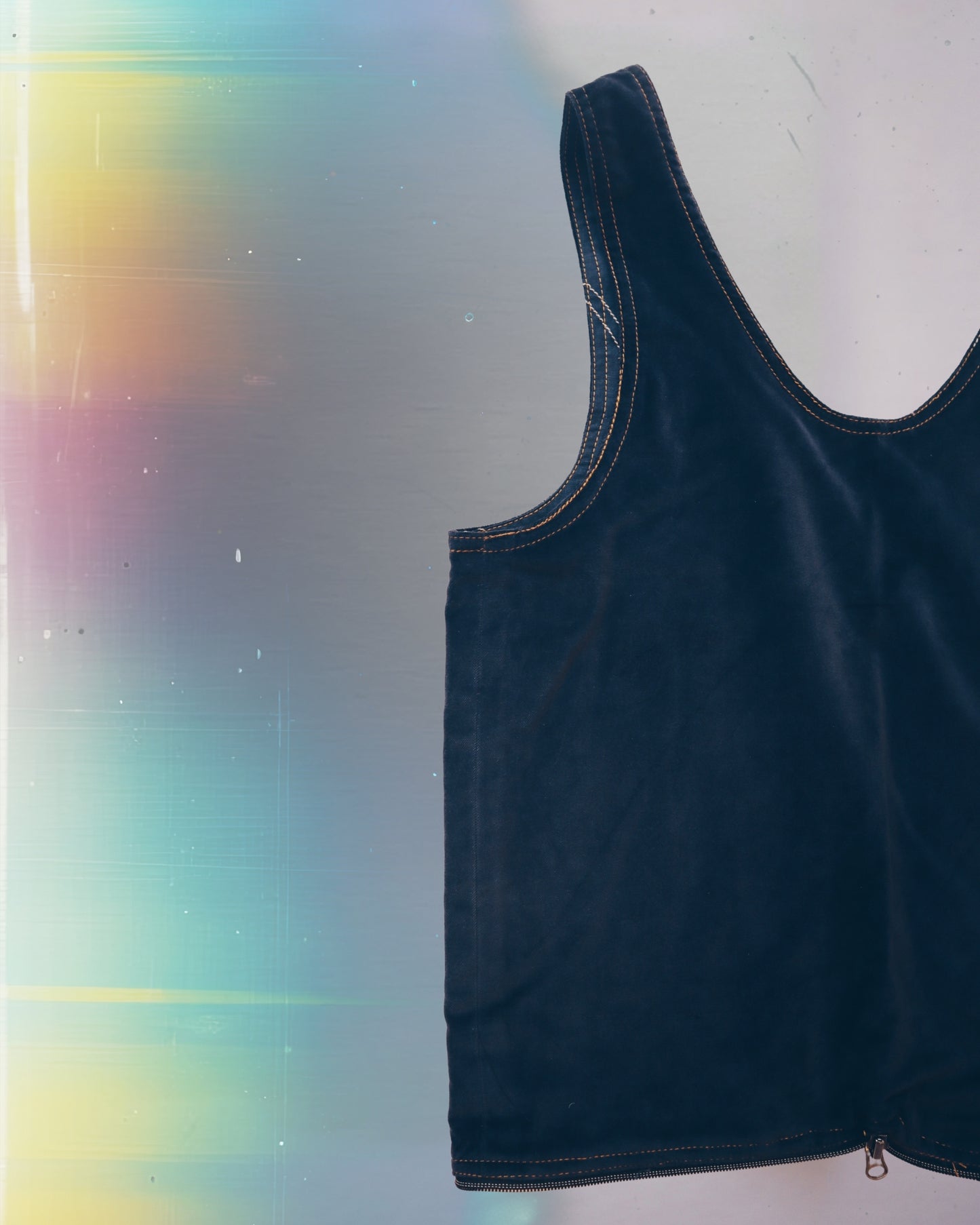 Blue Flower Vest Bag