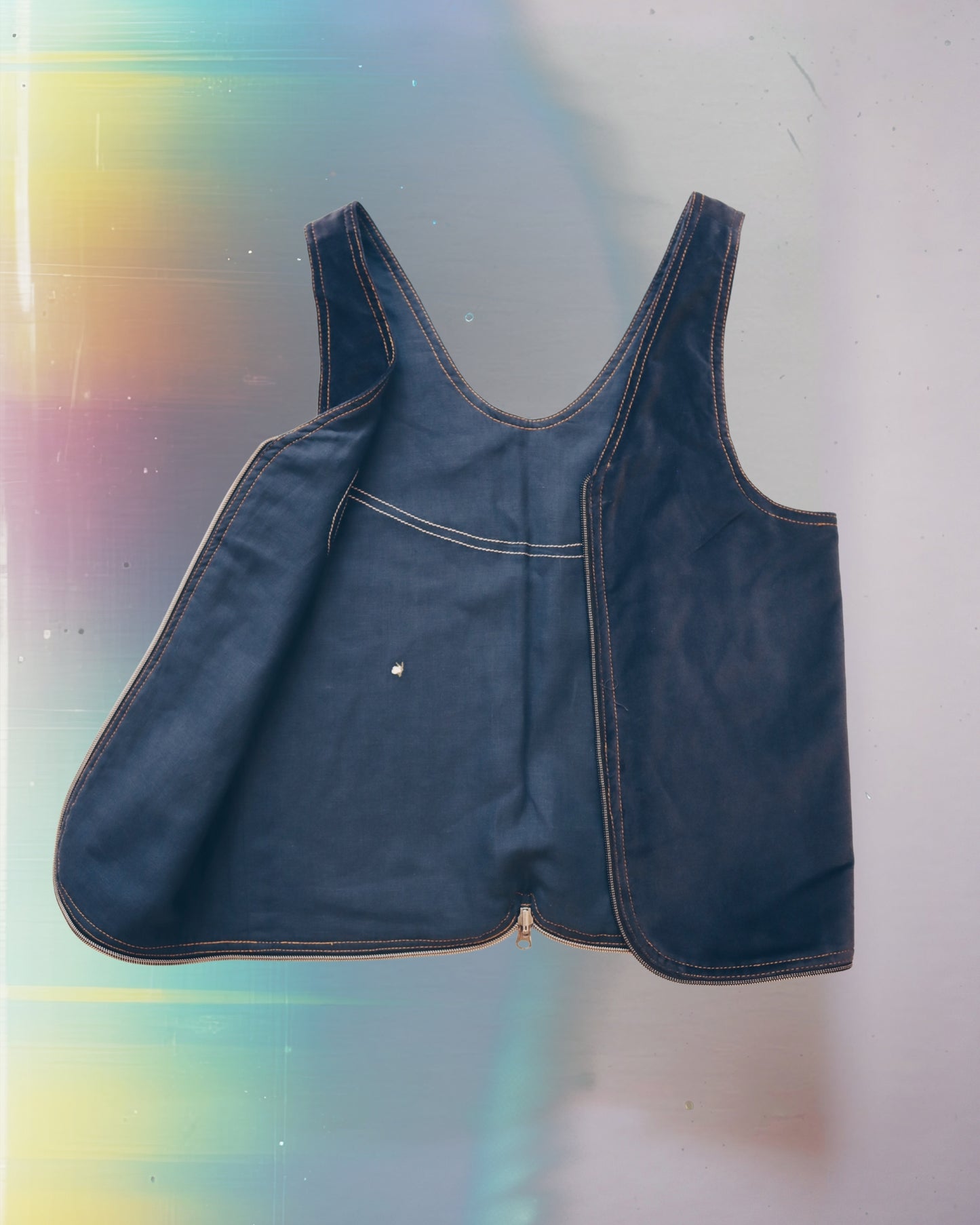 Blue Flower Vest Bag