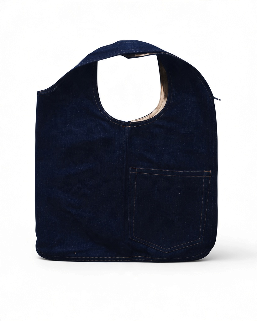Moody Denim Floral Vest Bag